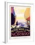 Royal Mail Ocean Line, Norway-Herrick-Framed Giclee Print