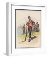 Royal Marine Light Infantry a Private in Marching Order-Frank Dadd-Framed Art Print