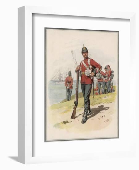 Royal Marine Light Infantry a Private in Marching Order-Frank Dadd-Framed Art Print