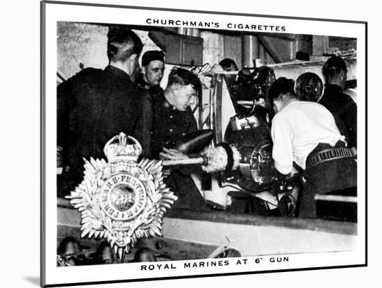Royal Marines at 6 Gun, 1937-WA & AC Churchman-Mounted Giclee Print