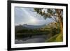Royal Natal National Park with a view of the Amphitheatre. KwaZulu Natal. South Africa.-Roger De La Harpe-Framed Photographic Print