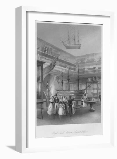 'Royal Naval Museum, Somerset House', c1841-Henry Melville-Framed Giclee Print