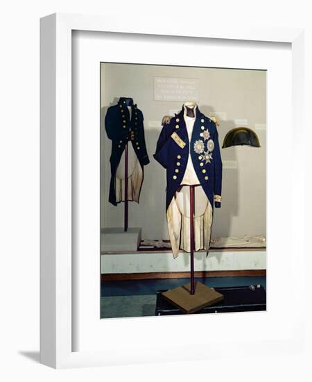 Royal Naval Uniform Worn by Nelson at the Battle of Trafalgar in 1805-null-Framed Giclee Print