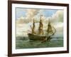 Royal Navy Battle Ship, C1650-William Frederick Mitchell-Framed Giclee Print