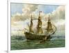 Royal Navy Battle Ship, C1650-William Frederick Mitchell-Framed Premium Giclee Print