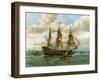 Royal Navy Battle Ship, C1650-William Frederick Mitchell-Framed Giclee Print