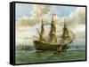 Royal Navy Battle Ship, C1650-William Frederick Mitchell-Framed Stretched Canvas