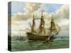 Royal Navy Battle Ship, C1650-William Frederick Mitchell-Stretched Canvas