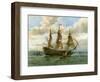 Royal Navy Battle Ship, C1650-William Frederick Mitchell-Framed Giclee Print