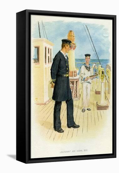 Royal Navy Lieutenant and Signal Boy, C1890-C1893-null-Framed Stretched Canvas