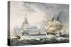 Royal Navy Ships Off Cape of Good Hope-null-Stretched Canvas