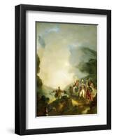 Royal Neapolitan Troops at Vesuvius-Louis Nicolas Lemasle-Framed Giclee Print