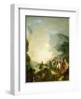 Royal Neapolitan Troops at Vesuvius-Louis Nicolas Lemasle-Framed Giclee Print