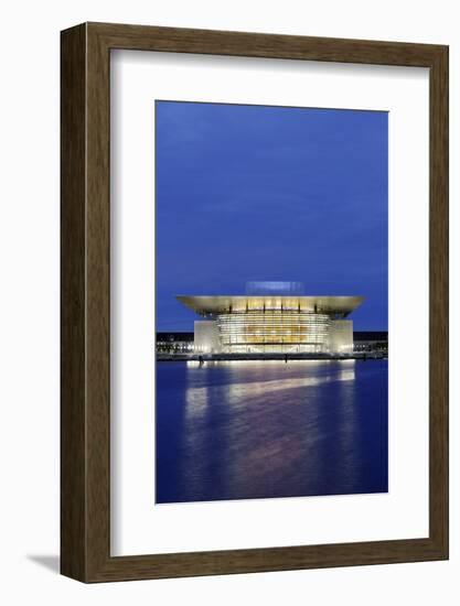 Royal Opera, Dusk, Copenhagen, Denmark, Scandinavia-Axel Schmies-Framed Photographic Print