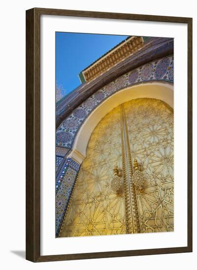 Royal Palace Door, Fes, Morocco, North Africa, Africa-Doug Pearson-Framed Photographic Print