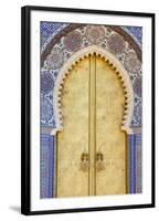 Royal Palace Door, Fes, Morocco, North Africa, Africa-Doug Pearson-Framed Photographic Print