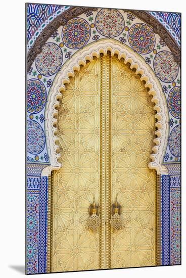 Royal Palace Door, Fes, Morocco, North Africa, Africa-Doug Pearson-Mounted Photographic Print