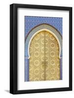 Royal Palace Door, Fes, Morocco, North Africa, Africa-Doug Pearson-Framed Photographic Print