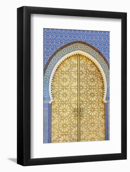 Royal Palace Door, Fes, Morocco, North Africa, Africa-Doug Pearson-Framed Photographic Print