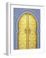 Royal Palace Door, Fes, Morocco-Doug Pearson-Framed Photographic Print