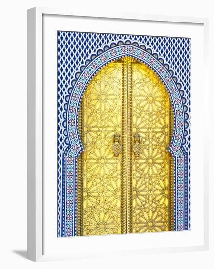 Royal Palace Door, Fes, Morocco-Doug Pearson-Framed Photographic Print