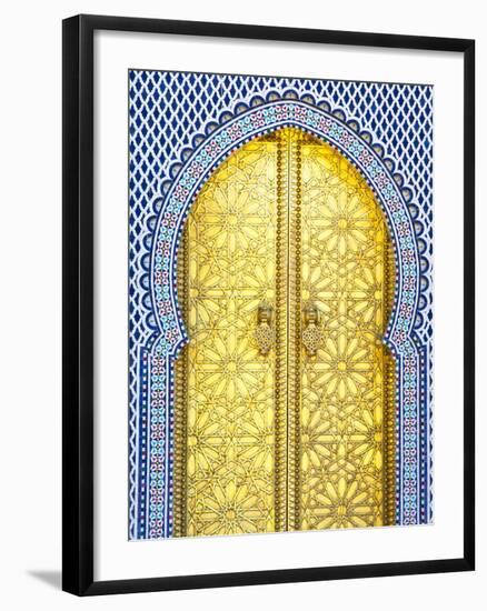 Royal Palace Door, Fes, Morocco-Doug Pearson-Framed Photographic Print