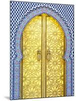 Royal Palace Door, Fes, Morocco-Doug Pearson-Mounted Photographic Print