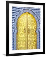 Royal Palace Door, Fes, Morocco-Doug Pearson-Framed Photographic Print