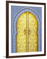 Royal Palace Door, Fes, Morocco-Doug Pearson-Framed Photographic Print