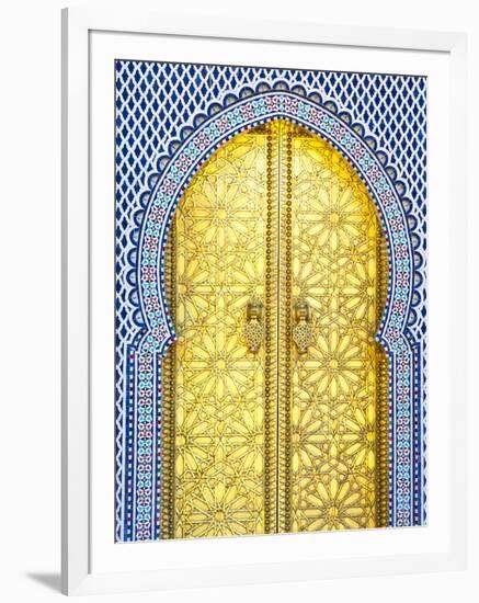 Royal Palace Door, Fes, Morocco-Doug Pearson-Framed Photographic Print