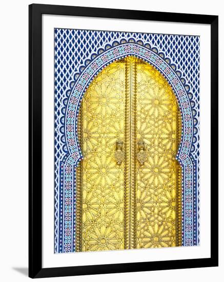 Royal Palace Door, Fes, Morocco-Doug Pearson-Framed Photographic Print