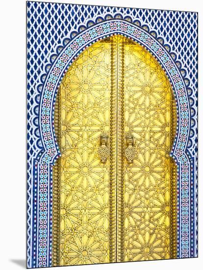 Royal Palace Door, Fes, Morocco-Doug Pearson-Mounted Photographic Print