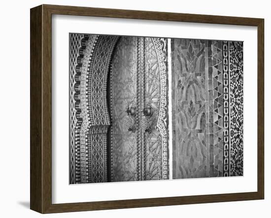 Royal Palace Door, Fes, Morocco-Doug Pearson-Framed Photographic Print