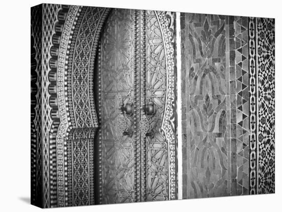 Royal Palace Door, Fes, Morocco-Doug Pearson-Stretched Canvas