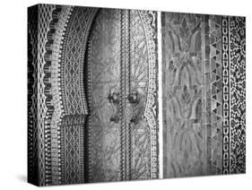 Royal Palace Door, Fes, Morocco-Doug Pearson-Stretched Canvas