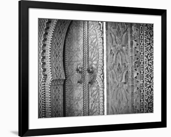 Royal Palace Door, Fes, Morocco-Doug Pearson-Framed Photographic Print