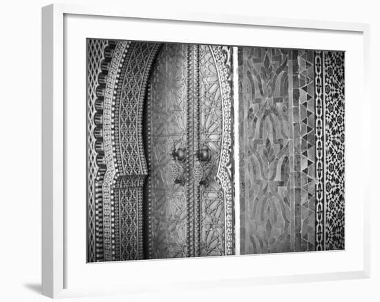 Royal Palace Door, Fes, Morocco-Doug Pearson-Framed Photographic Print