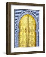 Royal Palace Door, Fes, Morocco-Doug Pearson-Framed Photographic Print