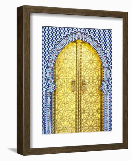 Royal Palace Door, Fes, Morocco-Doug Pearson-Framed Photographic Print
