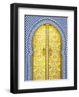 Royal Palace Door, Fes, Morocco-Doug Pearson-Framed Photographic Print