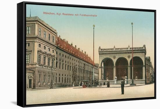 Royal Palace, Feldherrnhalle, Munich, Germany-null-Framed Stretched Canvas