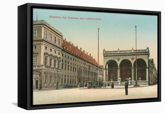 Royal Palace, Feldherrnhalle, Munich, Germany-null-Framed Stretched Canvas