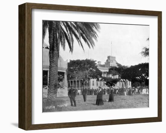 Royal Palace, Honolulu, Sandwich Islands, Late 19th Century-John L Stoddard-Framed Giclee Print