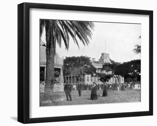 Royal Palace, Honolulu, Sandwich Islands, Late 19th Century-John L Stoddard-Framed Giclee Print