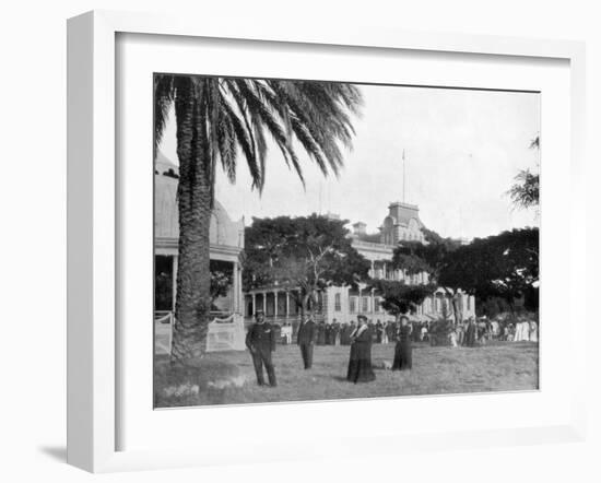 Royal Palace, Honolulu, Sandwich Islands, Late 19th Century-John L Stoddard-Framed Giclee Print