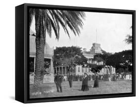 Royal Palace, Honolulu, Sandwich Islands, Late 19th Century-John L Stoddard-Framed Stretched Canvas