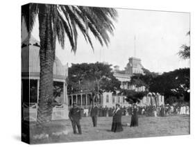 Royal Palace, Honolulu, Sandwich Islands, Late 19th Century-John L Stoddard-Stretched Canvas