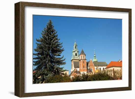 Royal Palace in Wawel in Krakow.-De Visu-Framed Photographic Print