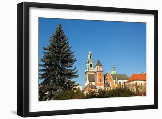 Royal Palace in Wawel in Krakow.-De Visu-Framed Photographic Print