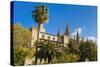 Royal Palace of La Almudaina and Cathedral, Palma, Majorca, Spain.-Nico Tondini-Stretched Canvas